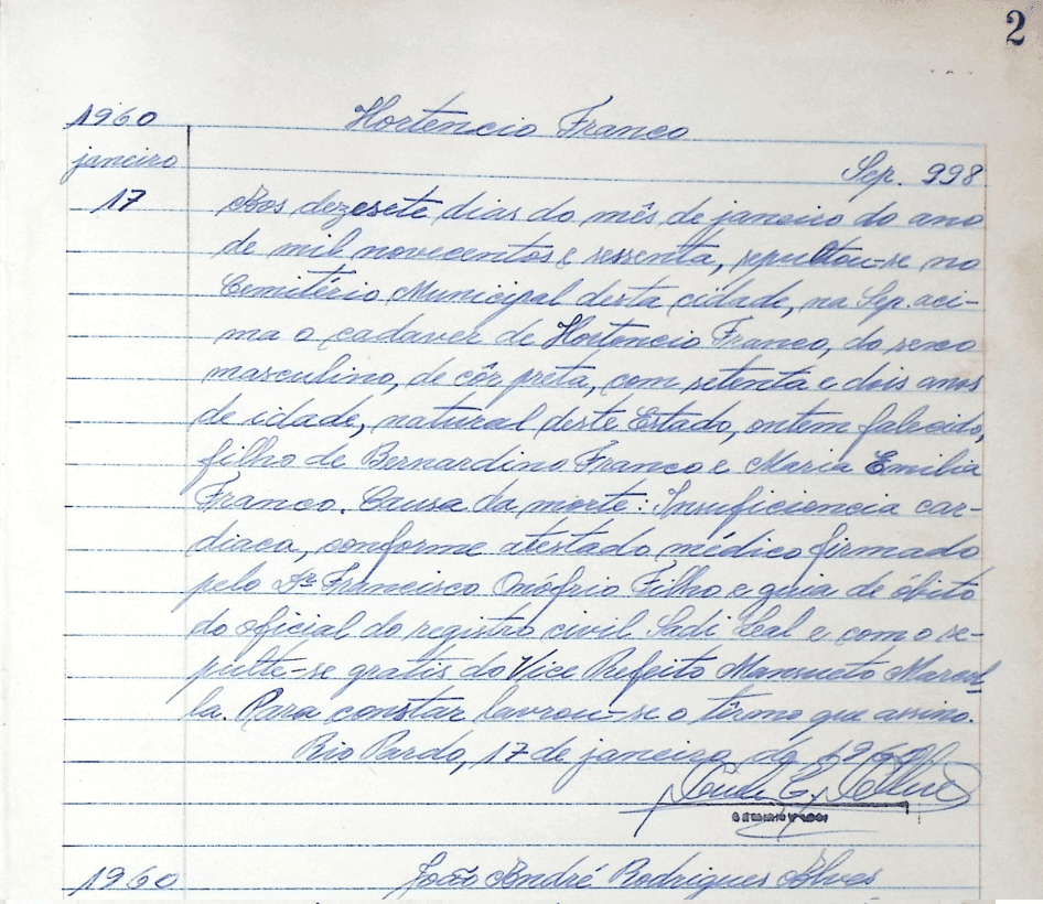 LROS - Livro de Óbitos - Livro n° 24 - 1960 à 1966