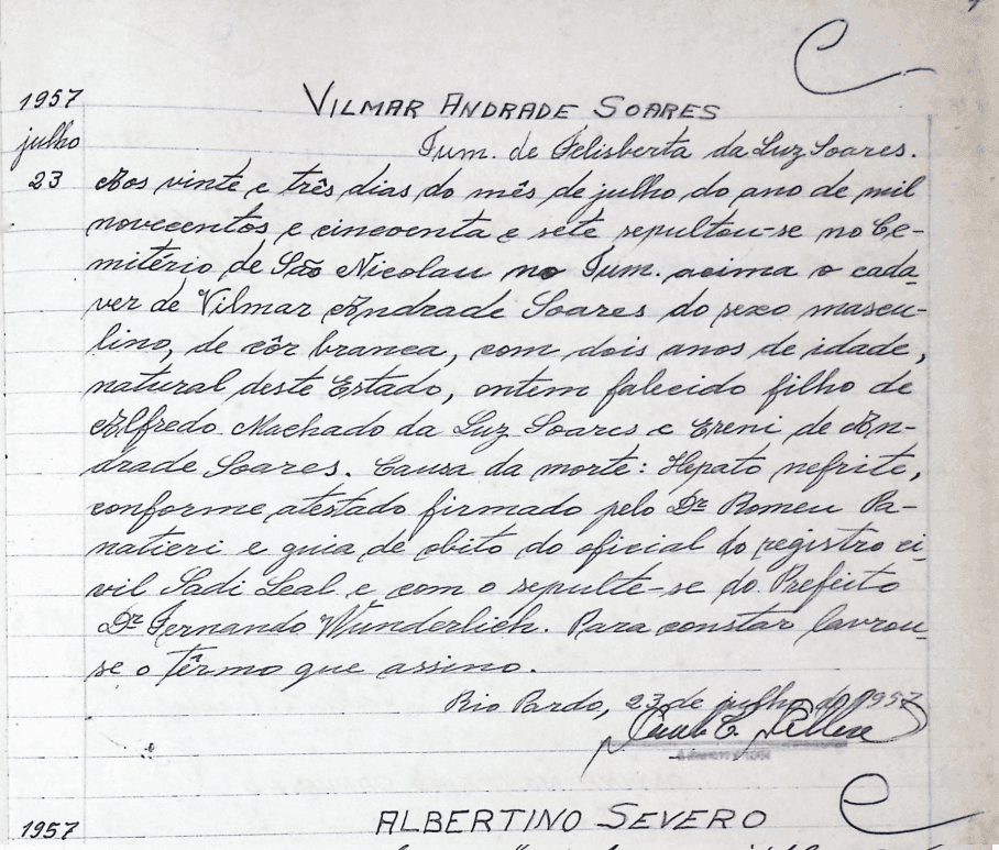 LROS - Livro de Óbitos - Livro n° 05 - 1957 à 1965