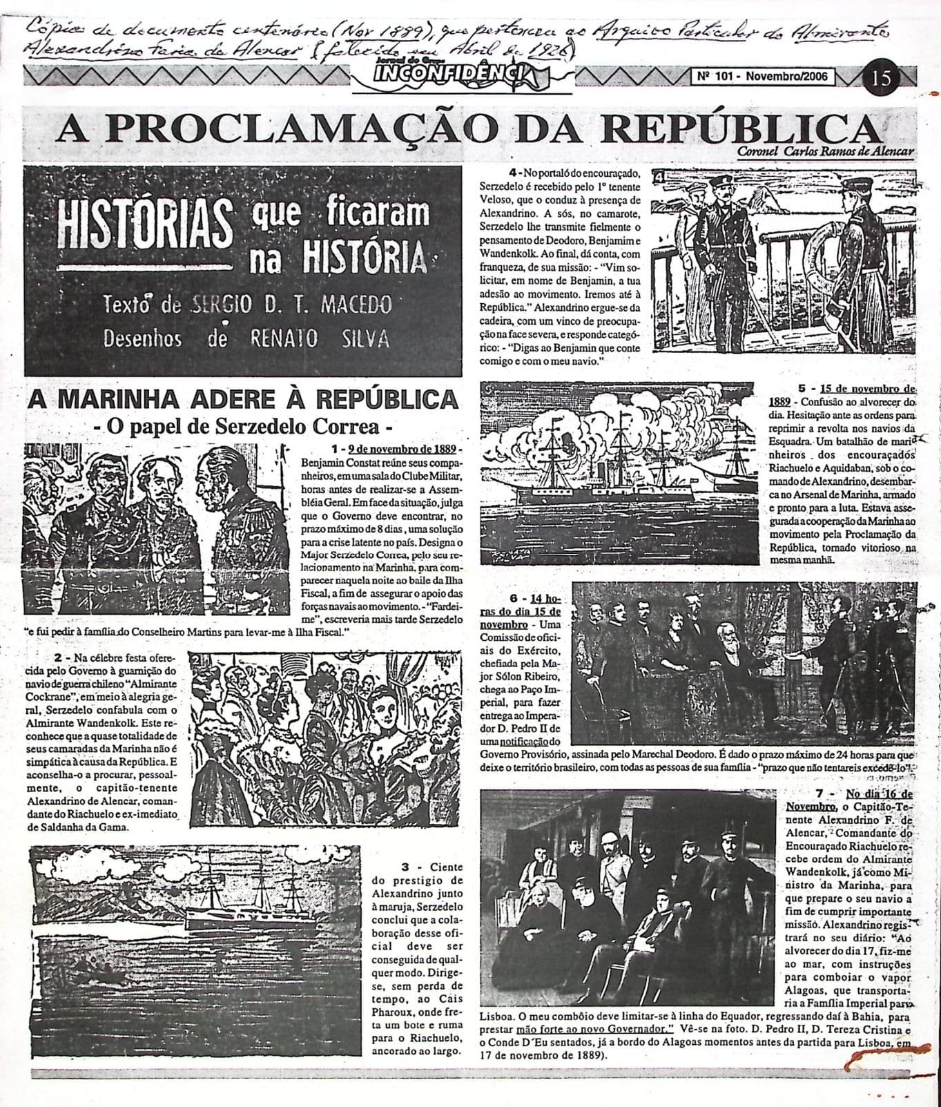 Almirante Alexandrino - Jornal Inconfidência Novembro de 2006